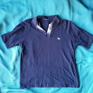 Navy Burberry Polo Shirt